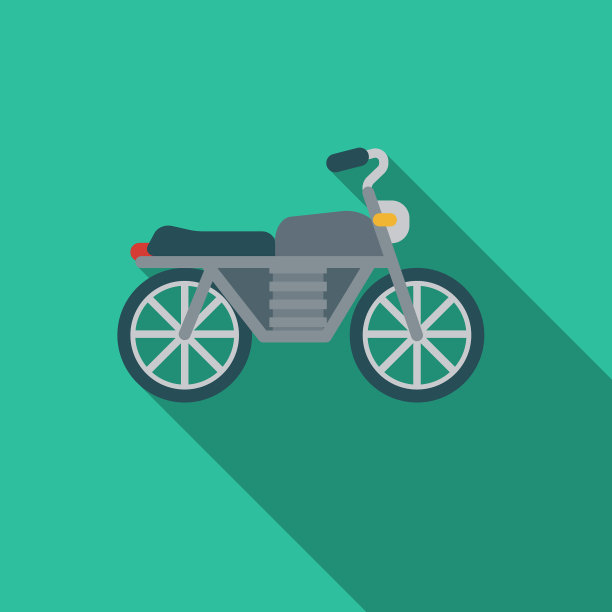 摩托车平面设计运输图标图片下载