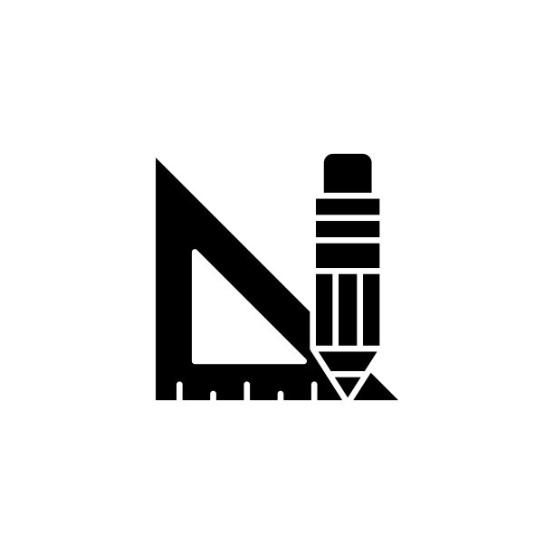 锥形规模铅笔黑色图标概念。锥形比例铅笔平矢量符号、符号、插图。图片下载