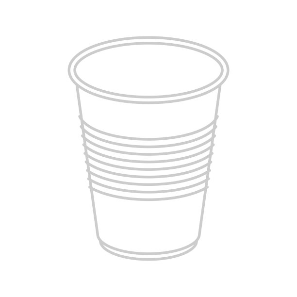 塑料杯孤立。一次性餐具。矢量图图片下载