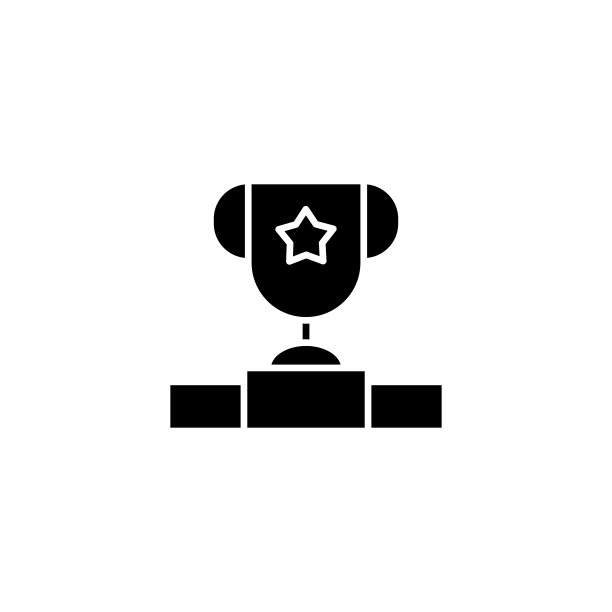 当之无愧的黑色图标概念。获奖平面矢量符号、符号、插图。图片下载