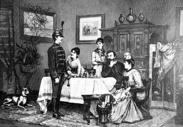 儿子展示了他的第一套制服图片下载