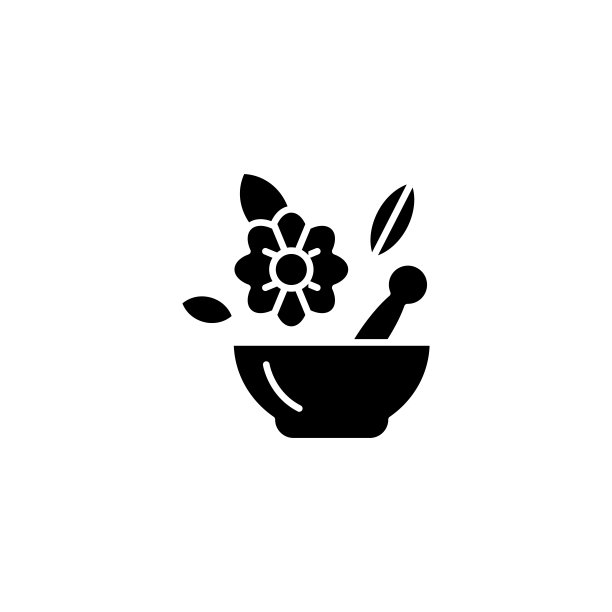 阿育吠陀药物黑色图标概念矢量图图片下载