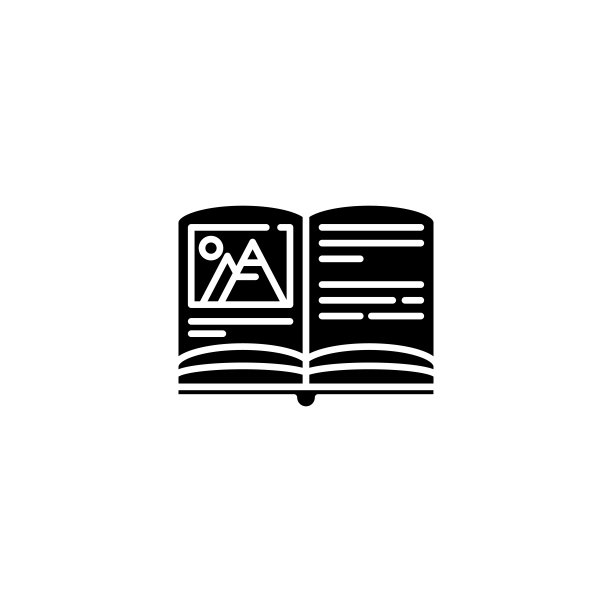 图书插图黑色图标概念矢量素材图片下载