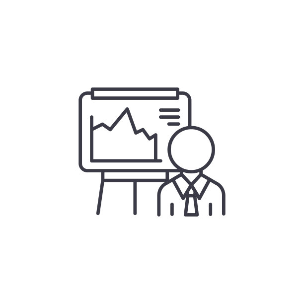 员工的演示线性图标概念。员工的表现线向量符号、符号、插图。图片下载