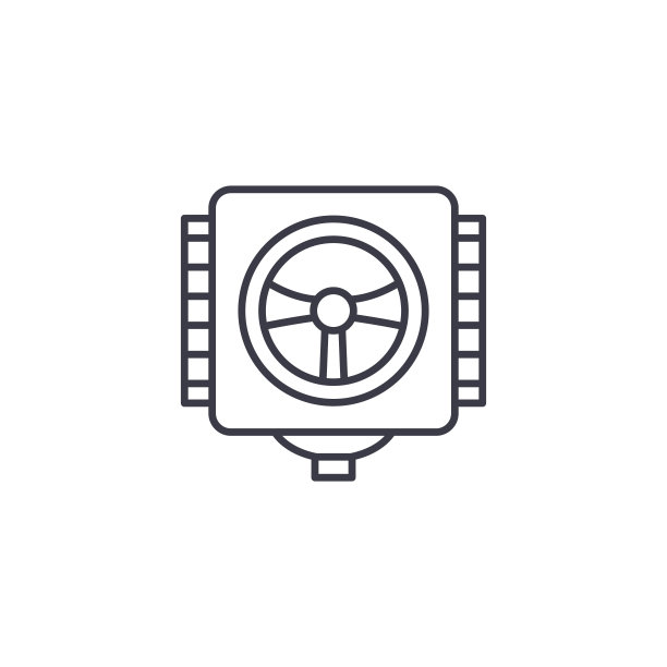 工业阀门线性图标概念。工业阀门管路矢量符号、符号、插图。图片下载