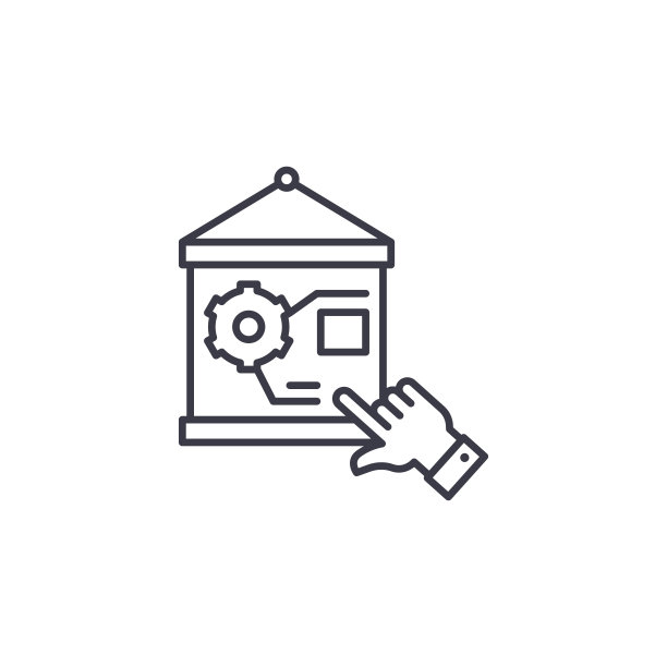 员工培训线性图标概念。员工培训线矢符号、符号、插图。图片下载