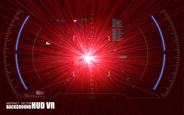 科幻未来辉光HUD显示。虚拟现实技术屏幕图片下载