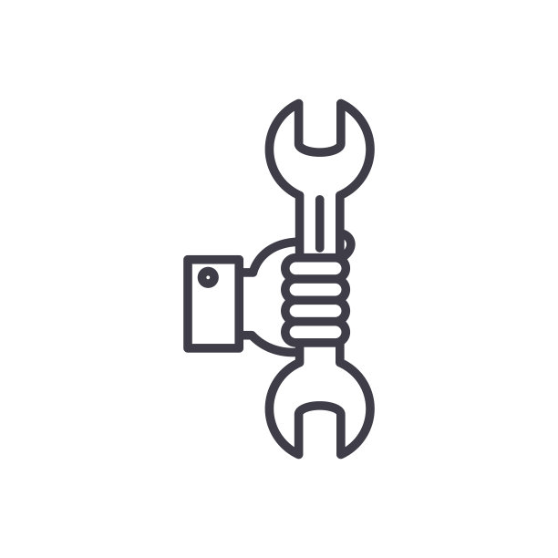 安装工作黑色图标概念。安装工作平面矢量符号、标志、插图。图片下载