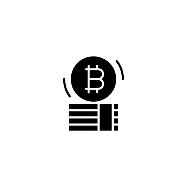 比特币黑色图标概念图片下载