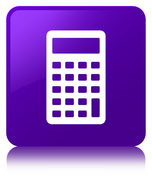 计算器图标紫色方形按钮图片下载