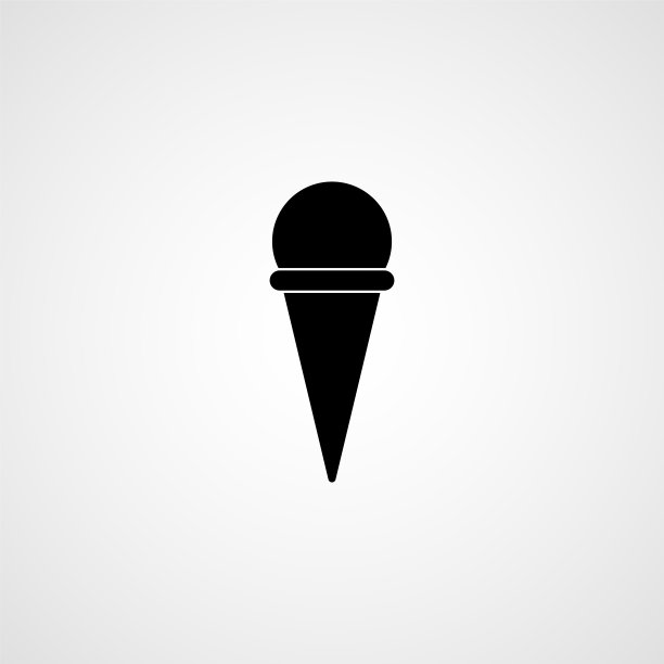 冰淇淋蛋卷。矢量图标图片下载