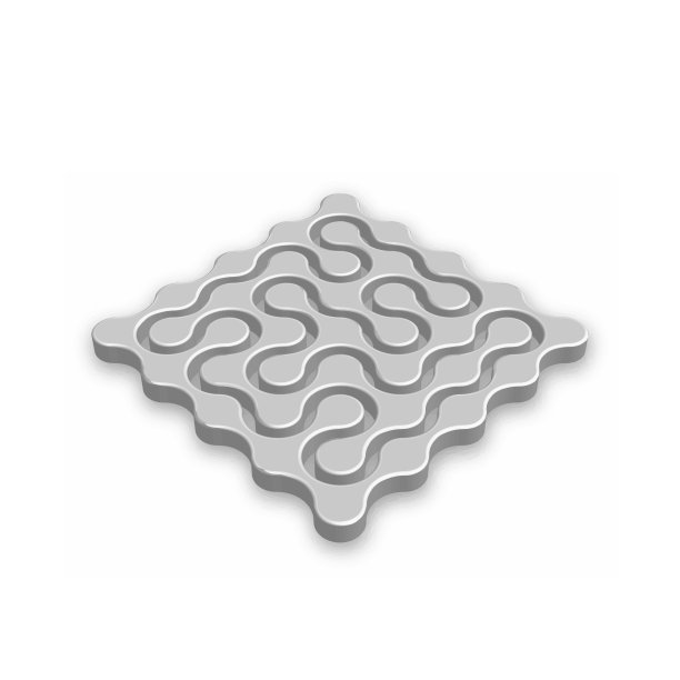 关闭3 d迷宫。金属抽象迷宫与投下的阴影孤立在白色背景上。企业商业标志标识。矢量图图片下载