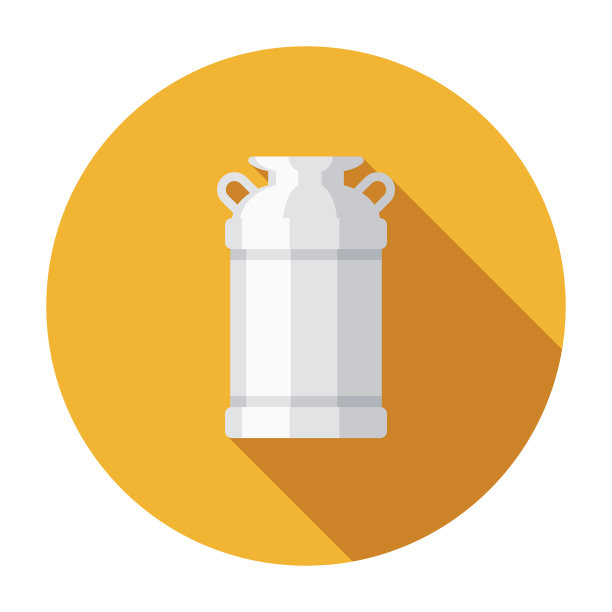 牛奶壶平面设计农业图标图片下载