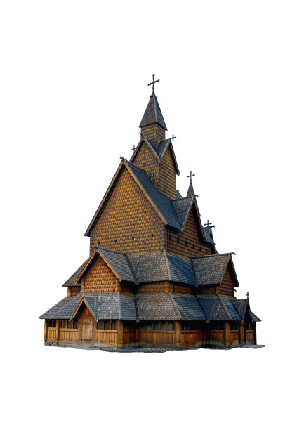 古老的木制教堂。图片下载