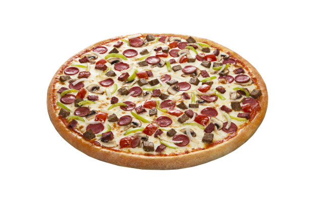 披萨孤立在白色背景上图片下载
