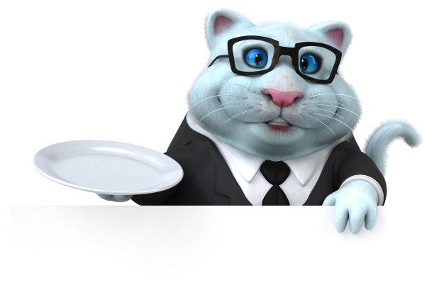 有趣的猫- 3D插图图片下载