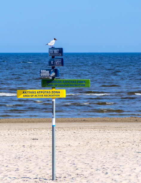 波罗的海沙滩上的一个阳光明媚的日子图片下载