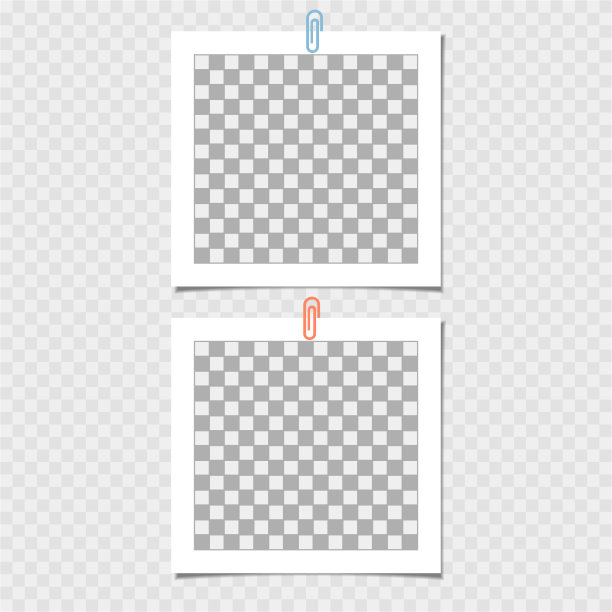 大头钉相框。矢量模板为您的时尚照片或图像图片下载