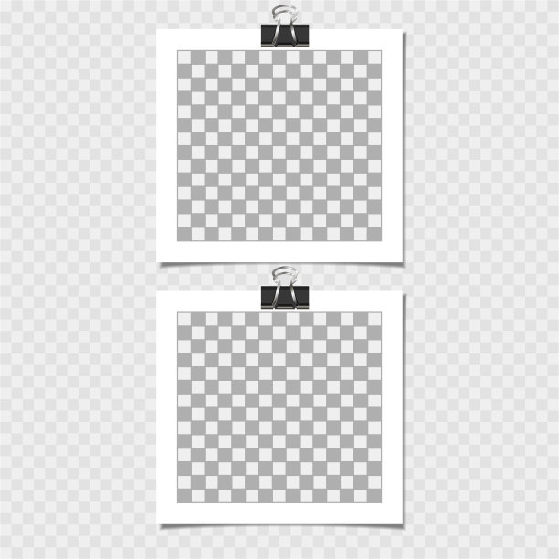 大头钉相框。矢量模板为您的时尚照片或图像图片下载