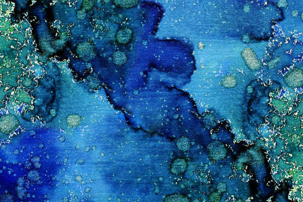 明亮的蓝色和绿色抽象背景图片下载