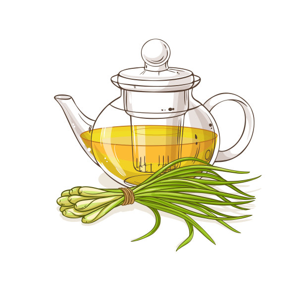 柠檬草茶插图图片下载