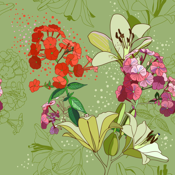 百合和夹竹桃图片下载