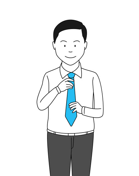 商人调整领带图片下载