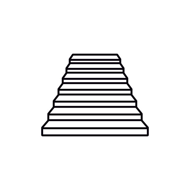 白色楼梯矢量图标图片下载