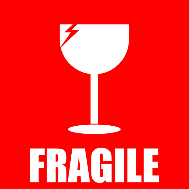 脆弱,红色的贴纸图片下载