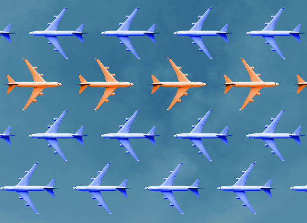 用飞机群来思考不同方向的概念。勇气,动机的想法图片下载