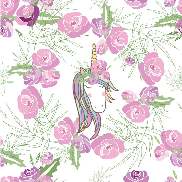 复古风格插图与花卉和动物图片下载