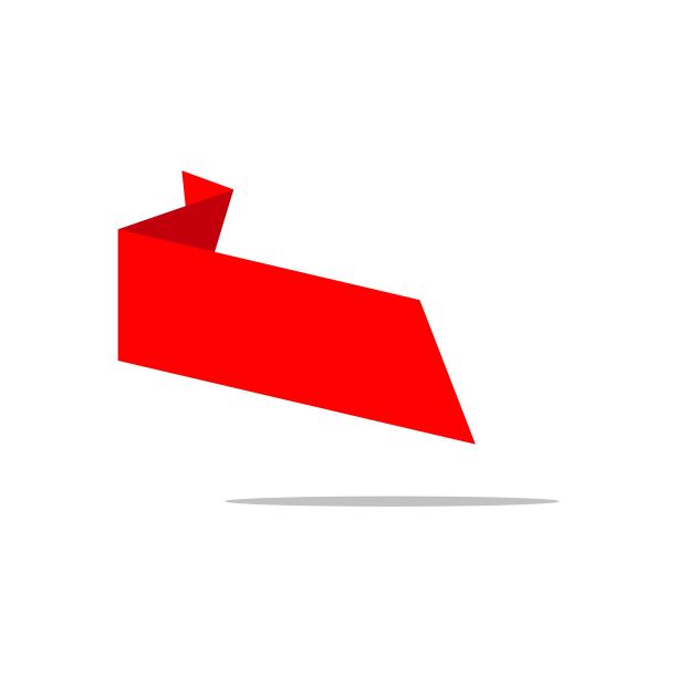 缎带折纸矢量模板设计图片下载