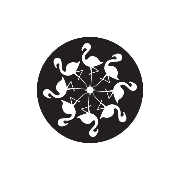 火烈鸟符号向量图片下载