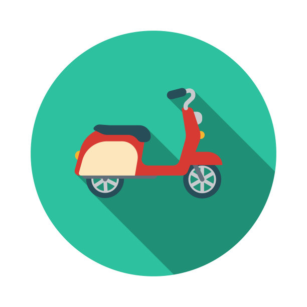 滑板车平面设计交通图标图片下载