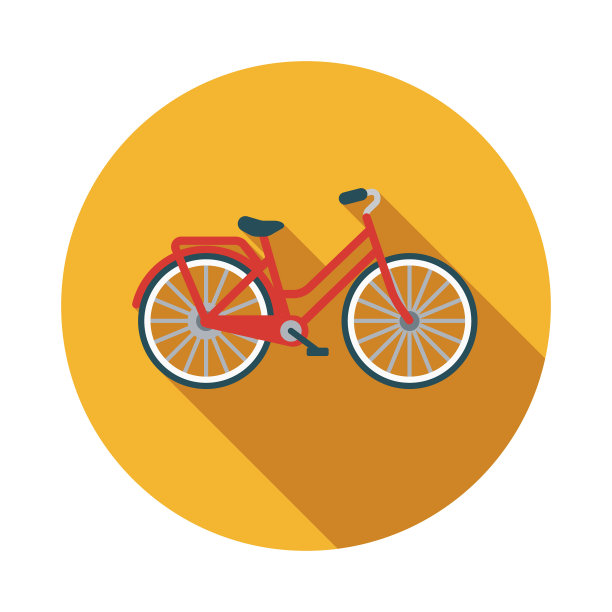 自行车平面设计交通图标图片下载