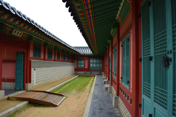 传统韩国建筑的外观图片下载