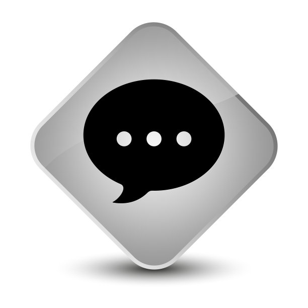 对话图标优雅的白色钻石按钮图片下载