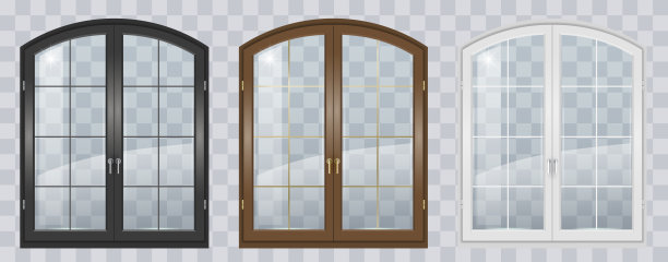 木质拱形窗口图片下载