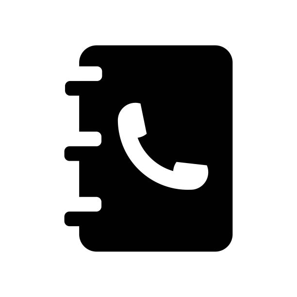 电话本图标矢量图标。简单元素说明。电话簿符号设计。可用于网络和手机。图片下载