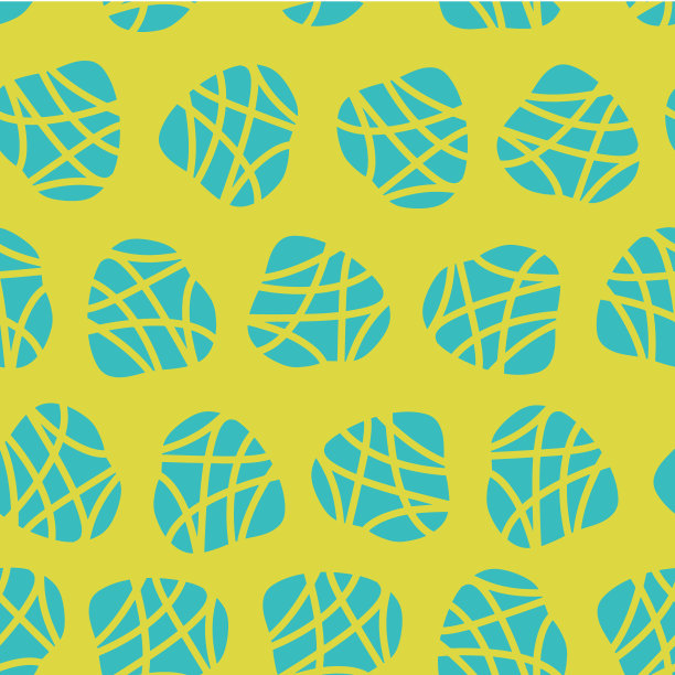 抽象网点形状矢量无缝模式。石灰背景上的绿松石点。非常适合织物印花，纸张项目和包装。图片下载