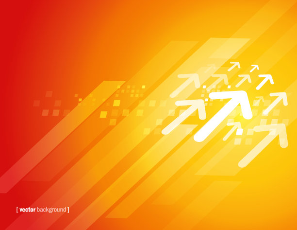 橙色背景与淡白方向箭头模式图片下载