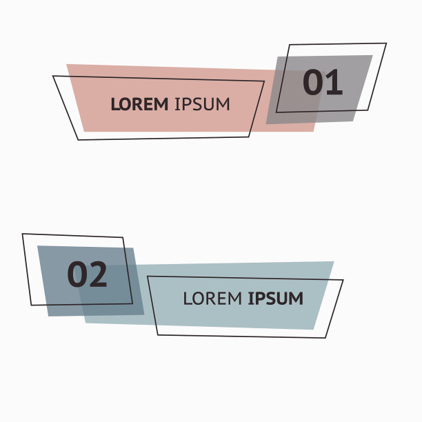 一套平面几何多边形矢量横幅。图片下载