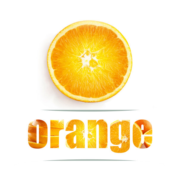 橙色字母孤立在白色背景上图片下载