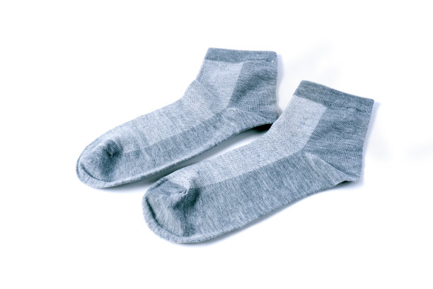 暖暖的羊毛男袜，菱形图案，钻石。孤立在白色背景上，特写，俯视图。图片下载