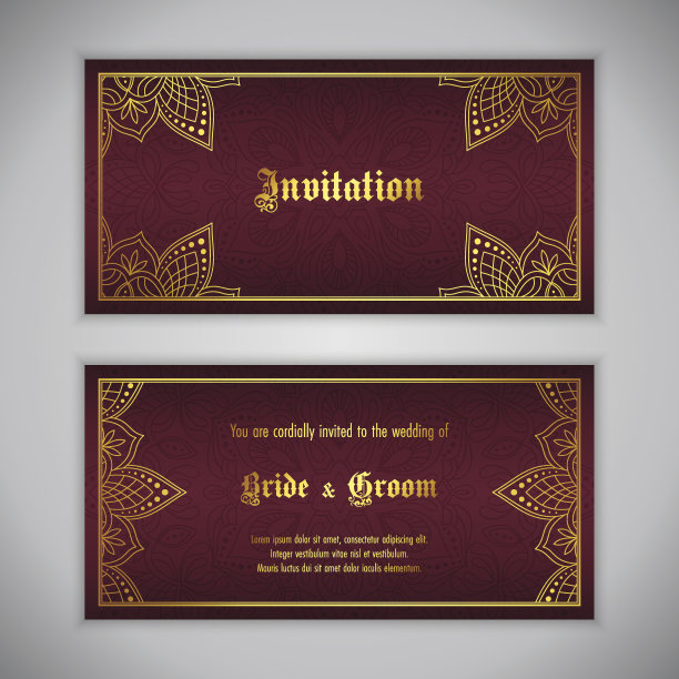 豪华婚礼的邀请图片下载