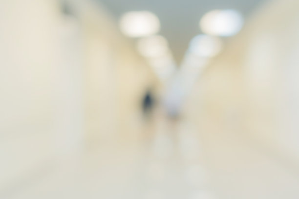 模糊图像背景的走廊办公室医院走道图片下载