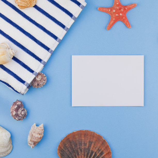 平铺暑假旅游理念图片下载