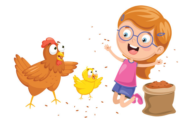 矢量插图的孩子农民图片下载