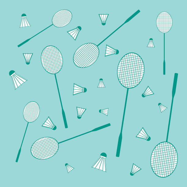 彩色羽毛球拍和毽子的漂亮图片图片下载