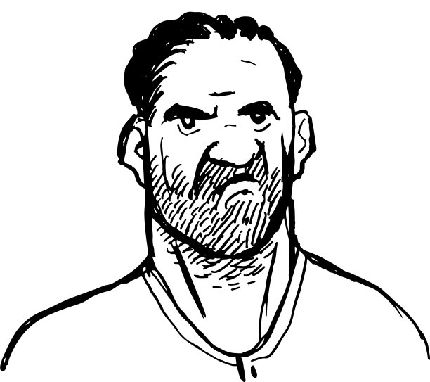 愤怒的人卡通素描向量图片下载